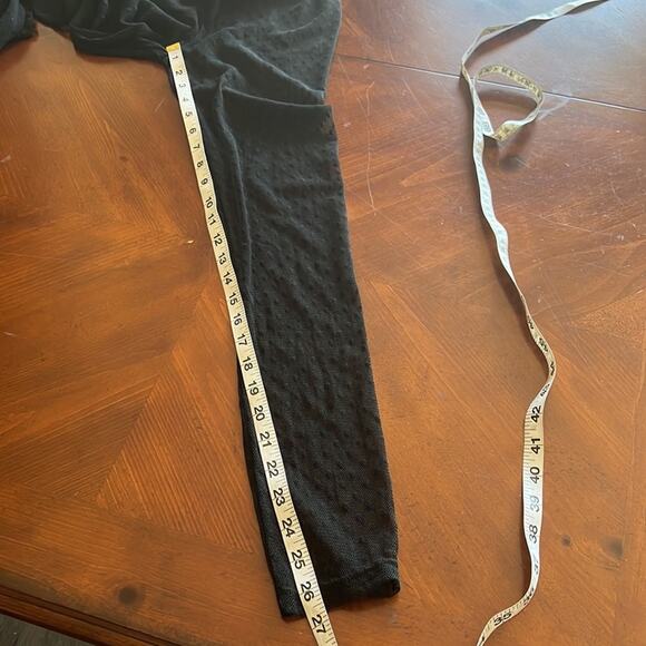 Aqua Blues Black Sheer Dot Leggings Juniors Size Small Y2K - Picture 8 of 9